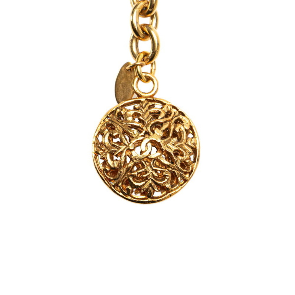 CHANEL Coco Mark Honeycomb Belt Gold Plated - Picture 3 of 6